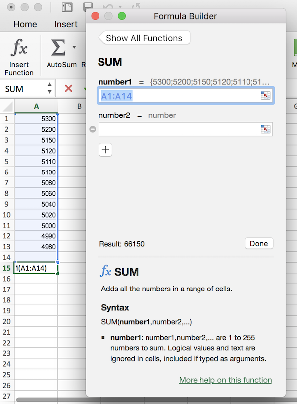 Excel Formulas Builder